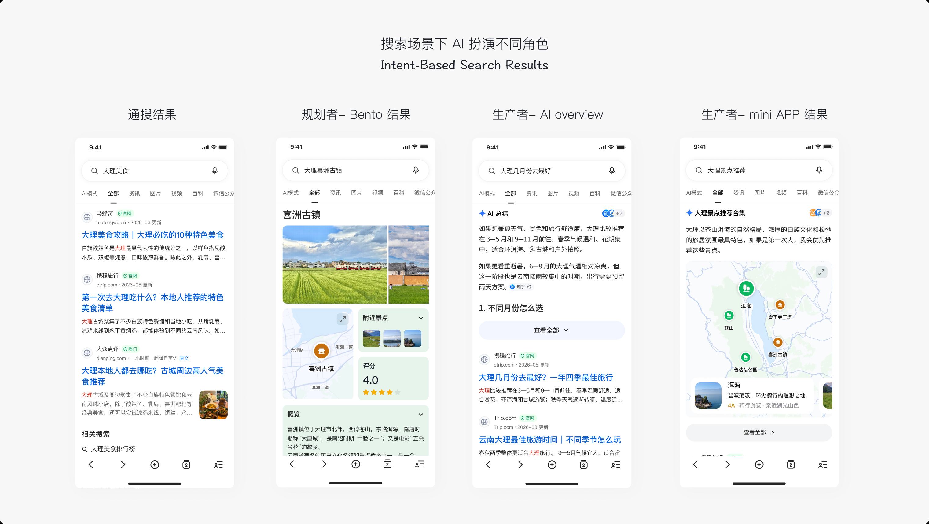 传统搜索结果与新搜索框架对比